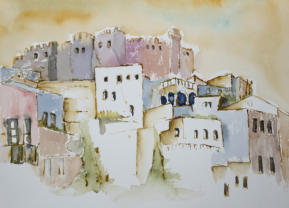 Aquarell 41 x 31 cm - nach Foto unbekannter Herkunft