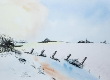 Aquarell 32 x 24 cm - Anlehnung W. Baxrainer Stil